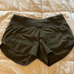 Green lululemon shorts